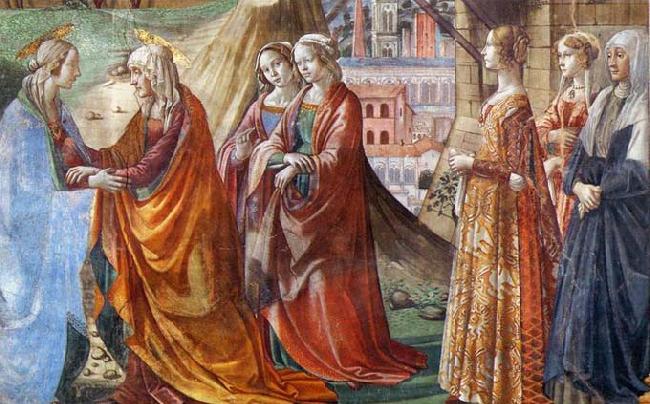 GHIRLANDAIO, Domenico Detail of Visitation oil painting image